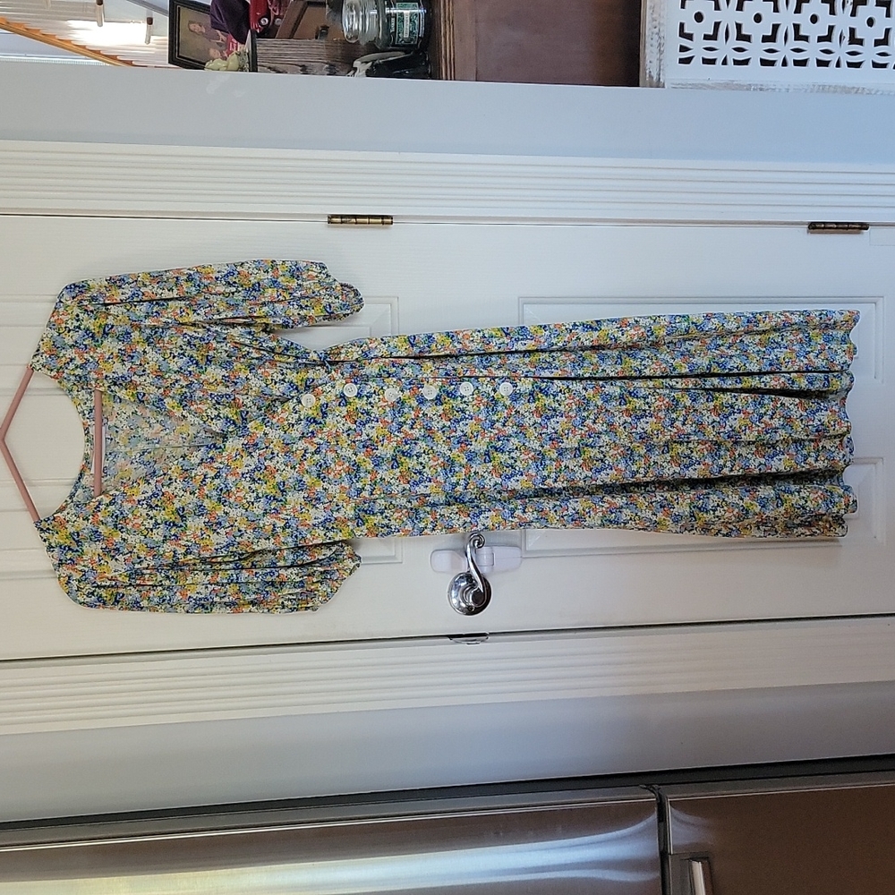 FAITHFULL THE BRAND DRESS FLORAL SIZE 10 ANTHROPOLOGIE